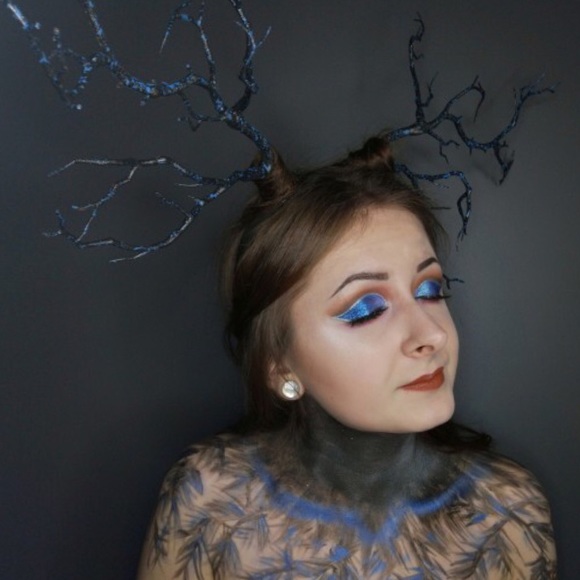 Whimsical Long Deer Antlers Tree Branches Hair Headband - Picture 4 of 16